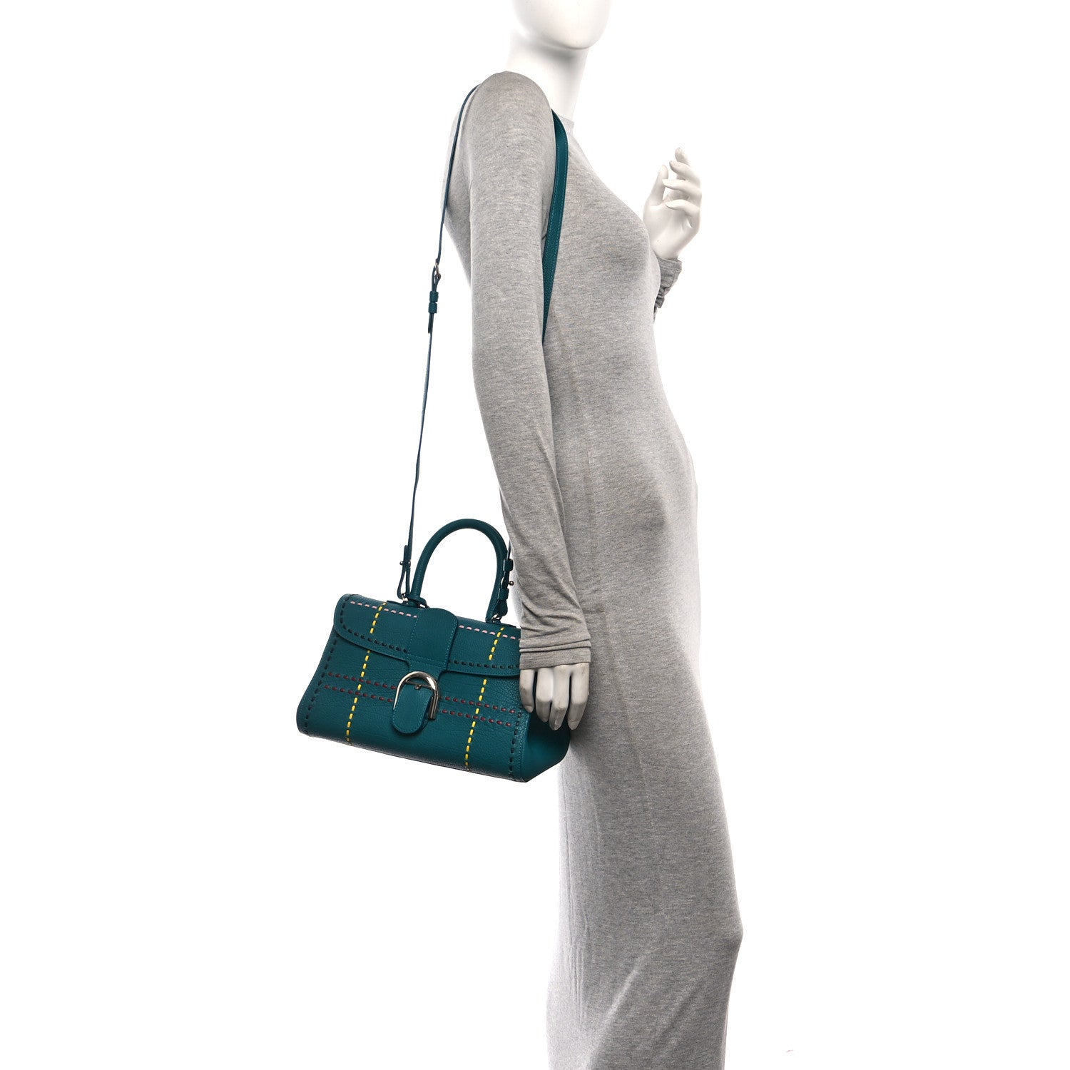 Delvaux Rodeo Calfskin Surprique Mini Brillant East West Satchel Blue 2 of 10