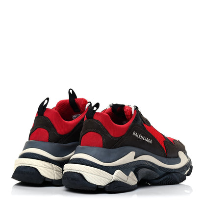 Balenciaga Fabric Mesh Mens Triple S Sneakers 39 Rouge Black 4 of 9