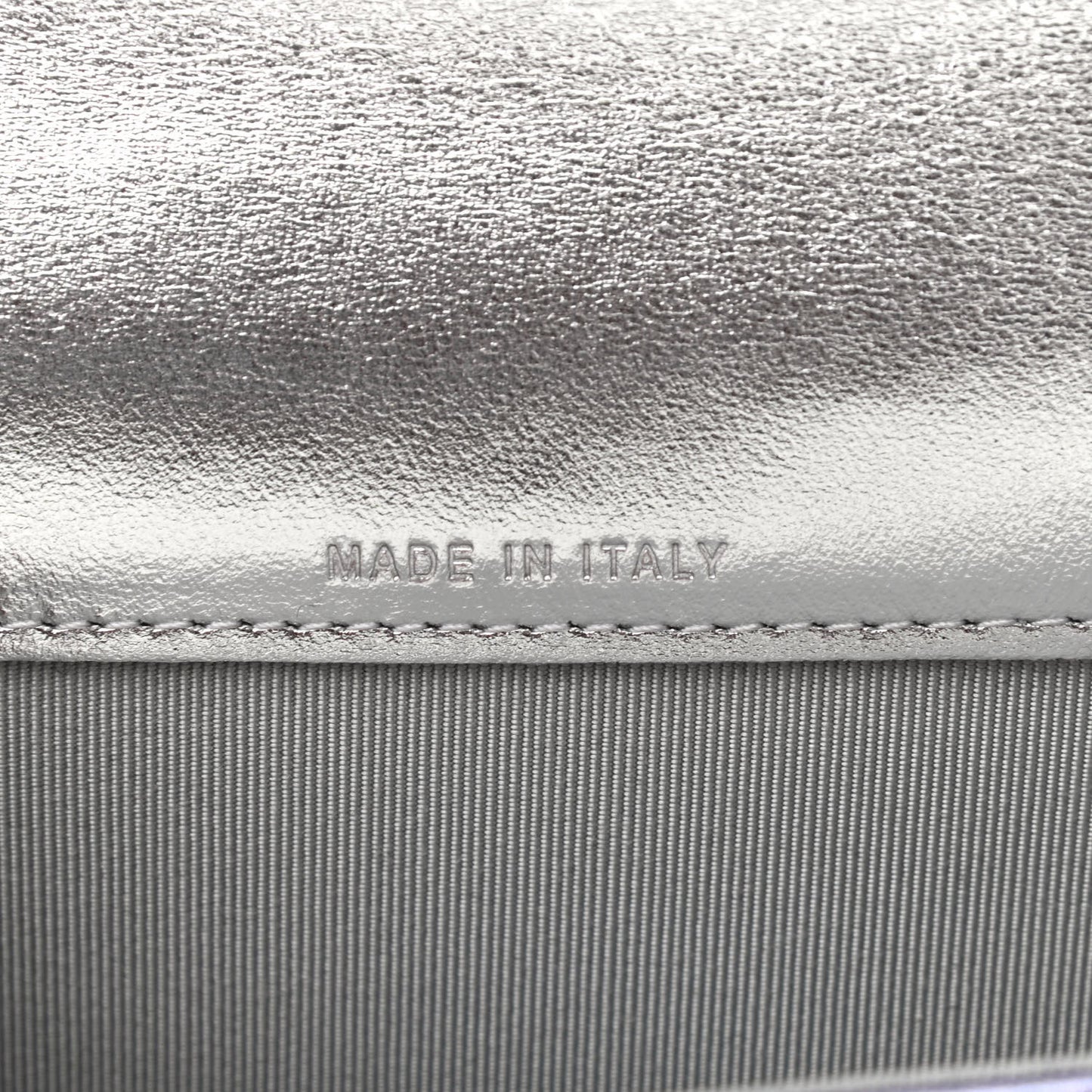 Gradient Metallic Calfskin Quilted Flap Card Holder Wallet Silver Blue Yellow Purple