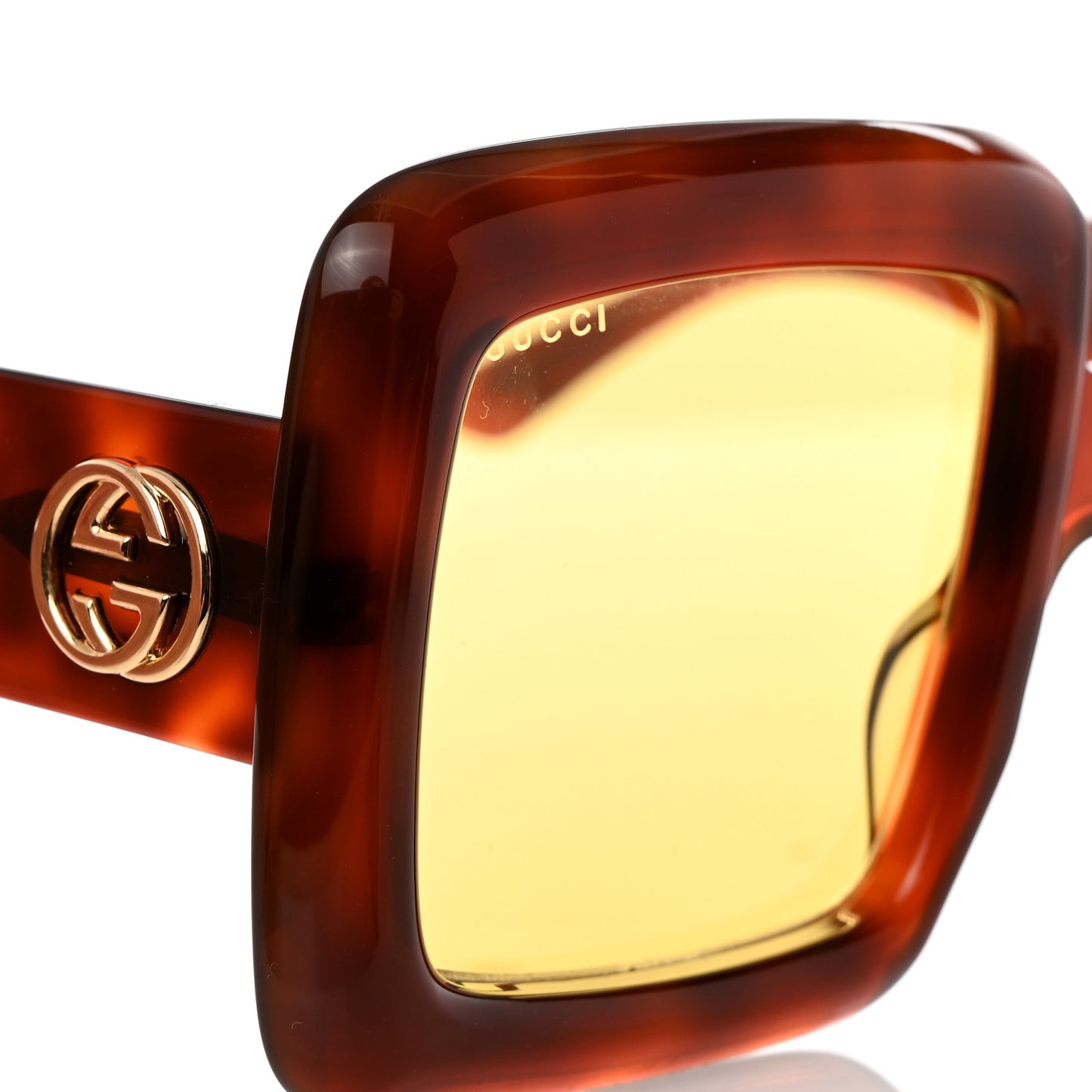 Square Frame GG0783S Sunglasses Havana