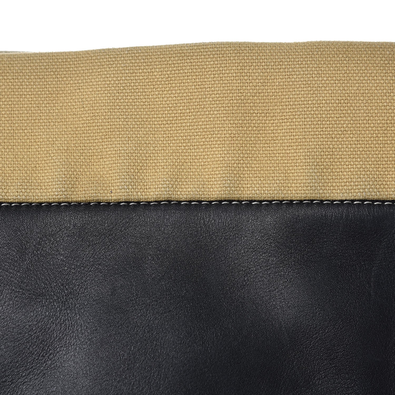 Celine Lambskin Calfskin Band Twisted Cabas Black 14 of 19