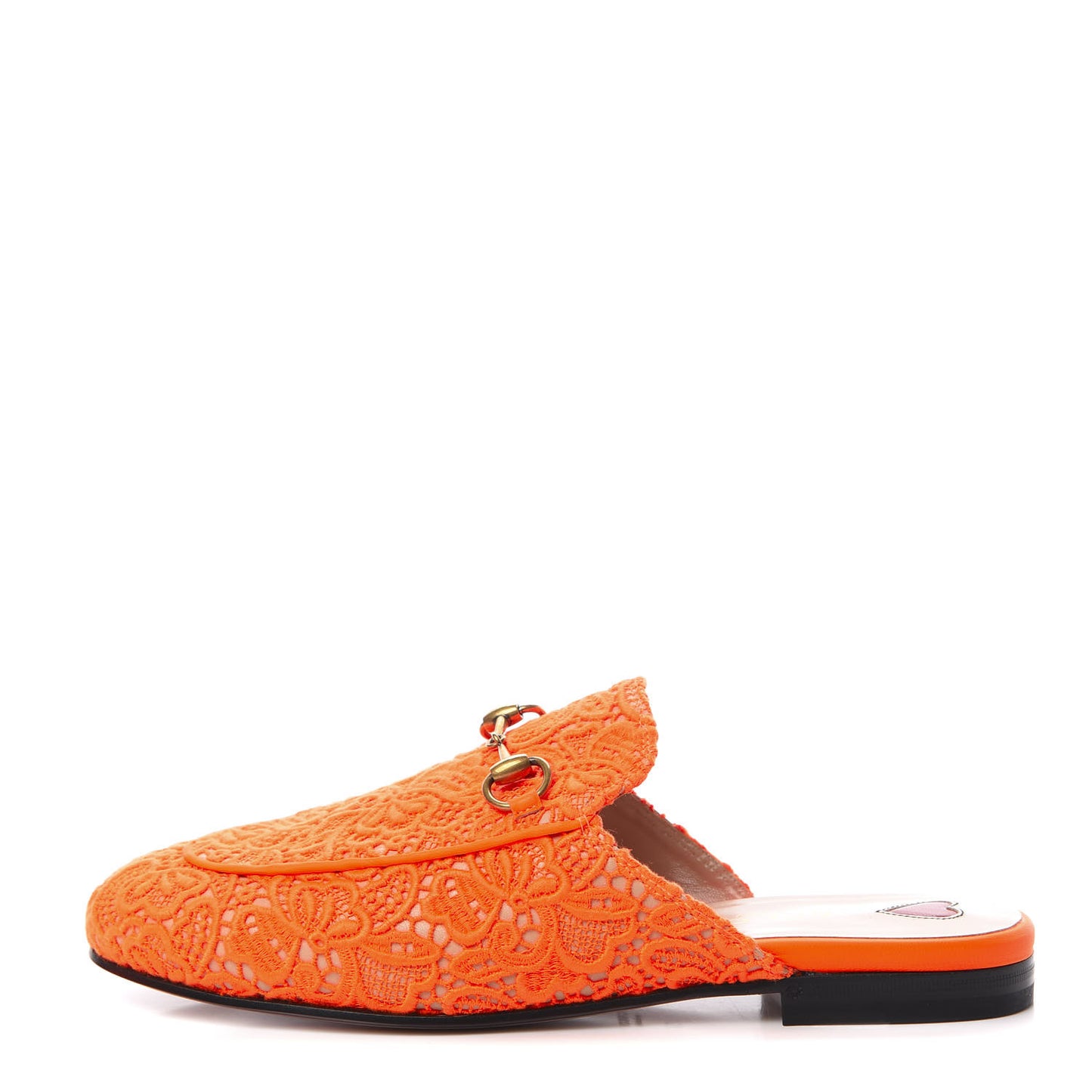 Lace Malaga Kid Womens Princetown Slippers 37 Orange Fluo Skin Rose
