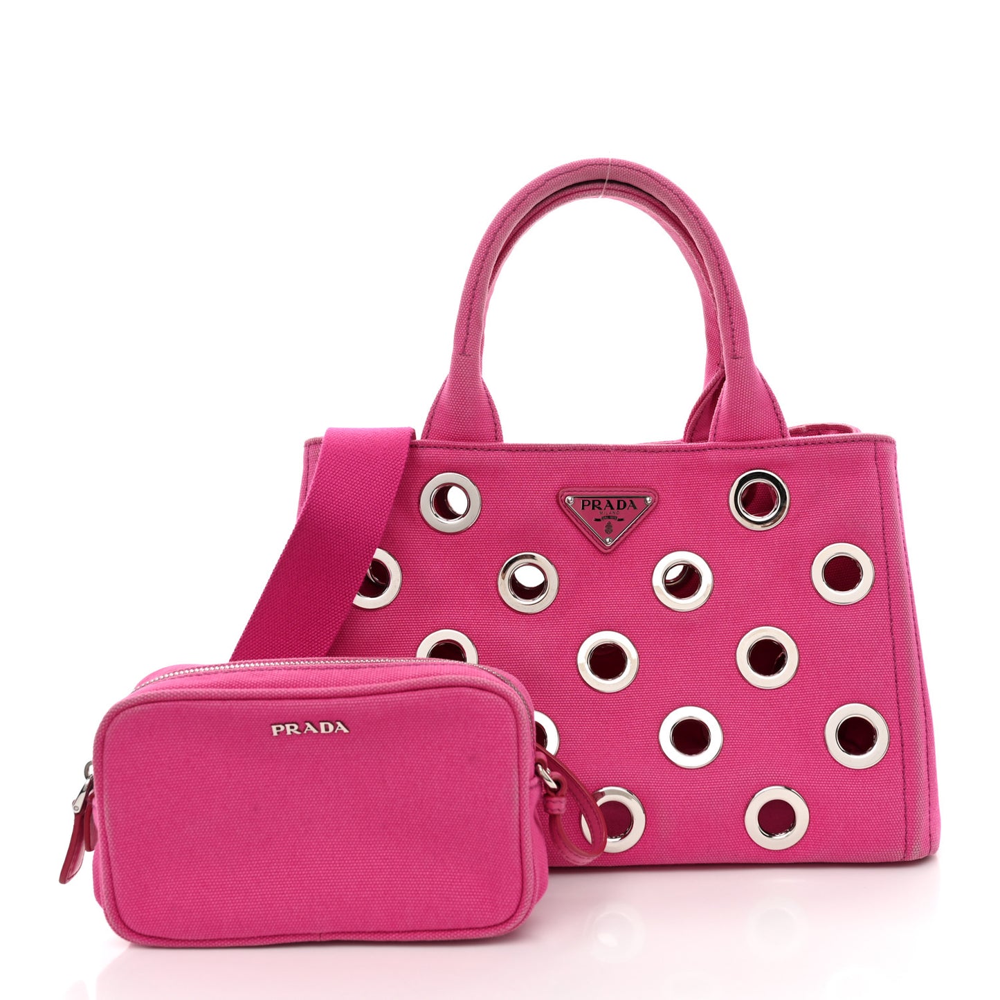 Canvas Grommet Canapa Tote Pink