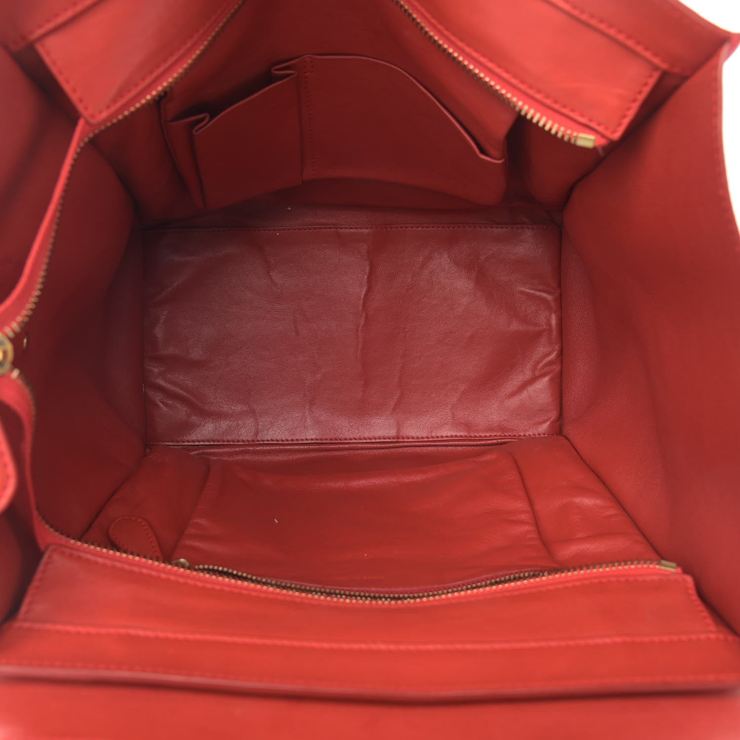 Celine Smooth Calfskin Mini Luggage Red 4 of 21