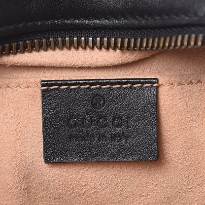 Gucci Calfskin Matelasse Mini GG Marmont Chain Shoulder Bag Black 6 of 9