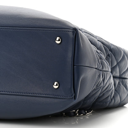 Chanel Aged Calfskin Quilted Be CC Tote Blue 9 of 9