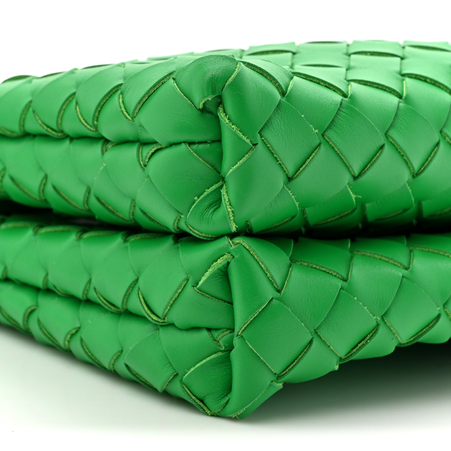 Nappa Intrecciato Duo Shoulder Bag Parakeet