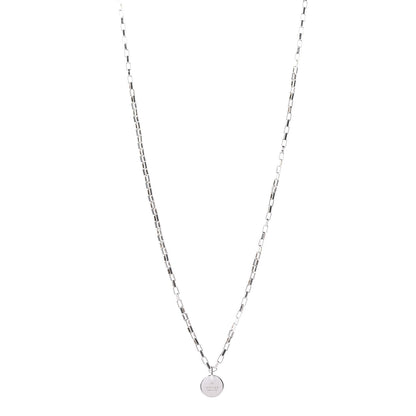 Gucci Sterling Silver Trademark Logo Circle Pendant Necklace 1 of 6