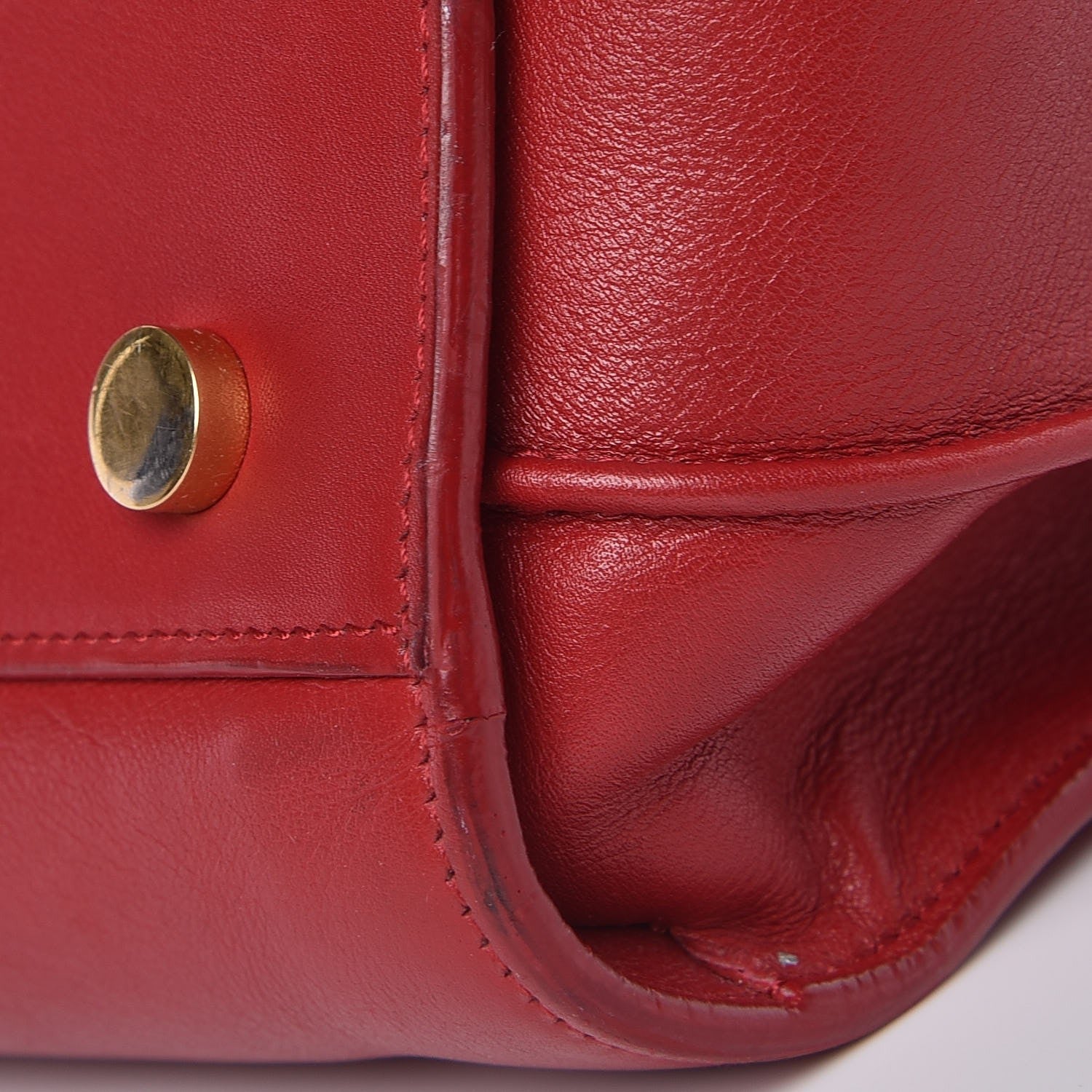 Saint Laurent Calfskin Small Sac De Jour Lipstick Red 14 of 19