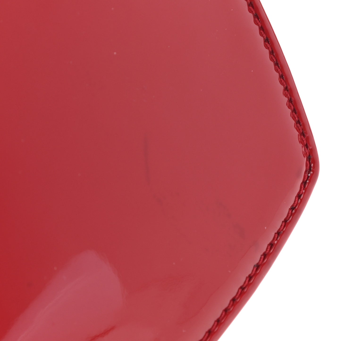 Patent Sac Coeur Heart Shaped Clutch Red