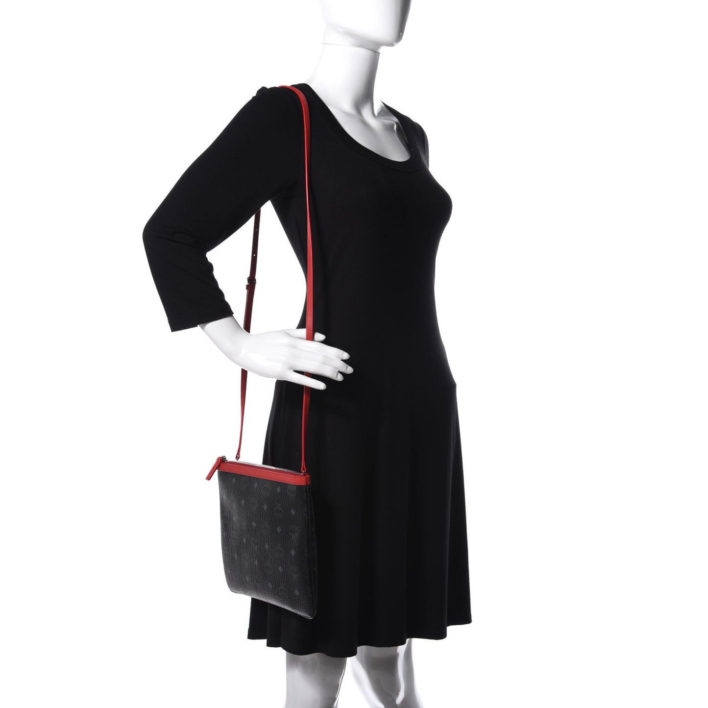 Visetos Crossbody Pouch Black Red