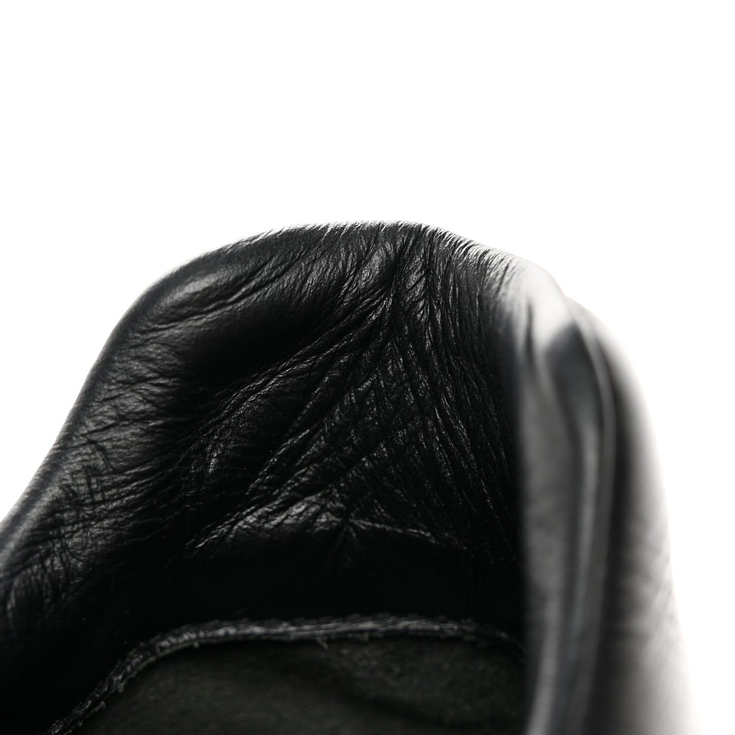 Nubuck Calfskin Perforated Run Away Sneakers 38.5 Black