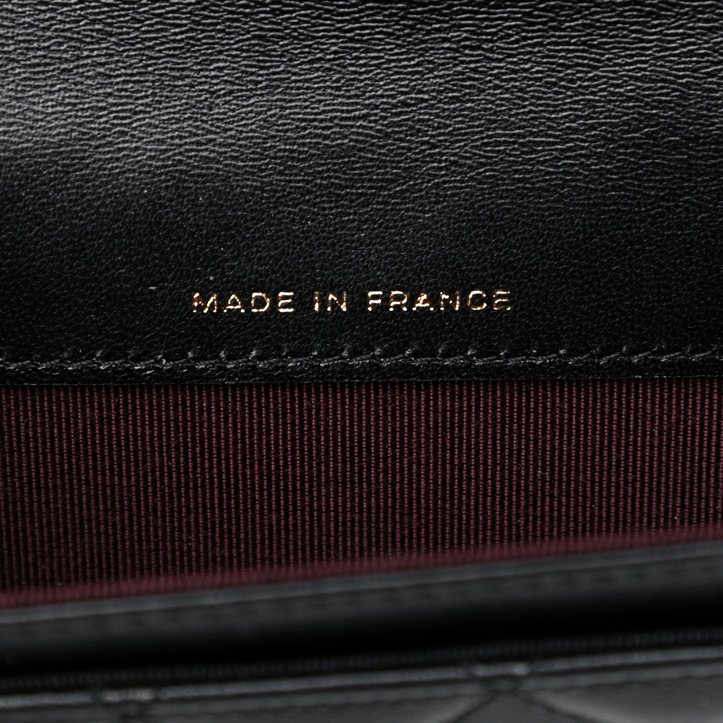 Lambskin Quilted Flap Card Holder Wallet Black