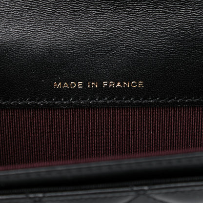 Chanel Lambskin Quilted Flap Card Holder Wallet Black 7 of 9