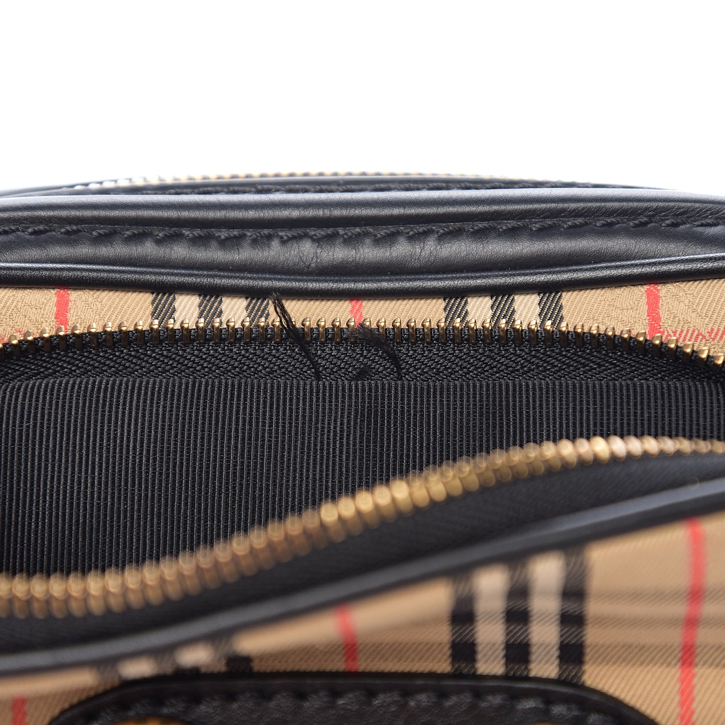 1983 Knight Check Smooth Calfskin Link Camera Bag Black