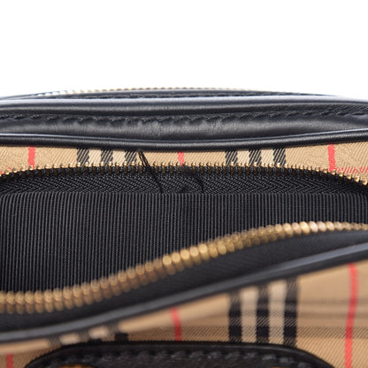 Burberry 1983 Knight Check Smooth Calfskin Link Camera Bag Black 6 of 9