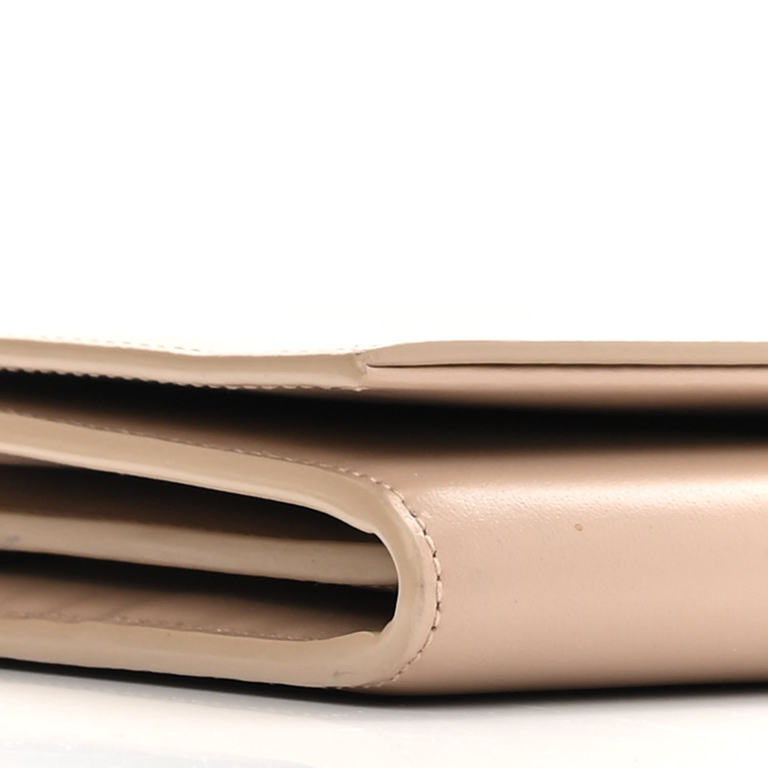 Saint Laurent Glossy Calfskin Monogram Chain Wallet Dark Beige 13 of 14