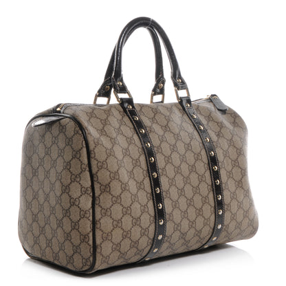 Gucci Monogram Guccissima Hearts Studded Medium Joy Boston Dark Brown 3 of 8