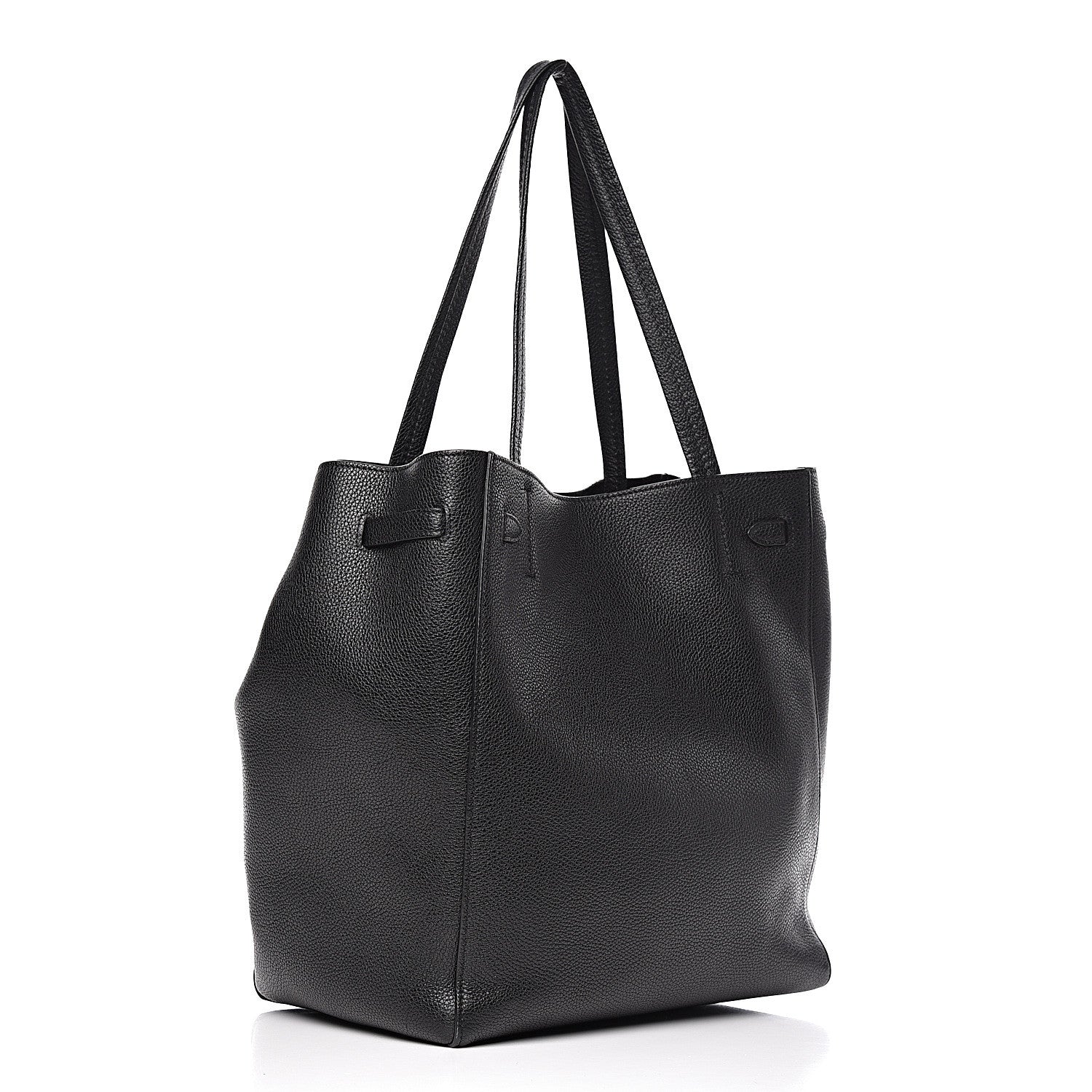 Celine Soft Grained Calfskin Small Belt Cabas Phantom Black 3 of 10