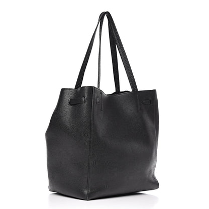 Celine Soft Grained Calfskin Small Belt Cabas Phantom Black 3 of 10