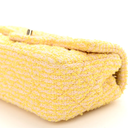 Chanel Tweed Quilted Mini Rectangular Flap Yellow Pink 10 of 10
