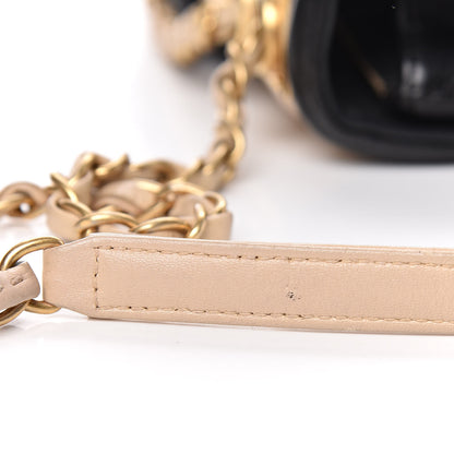 Chanel Lambskin Quilted Medium Elegant CC Flap Beige Black 8 of 14