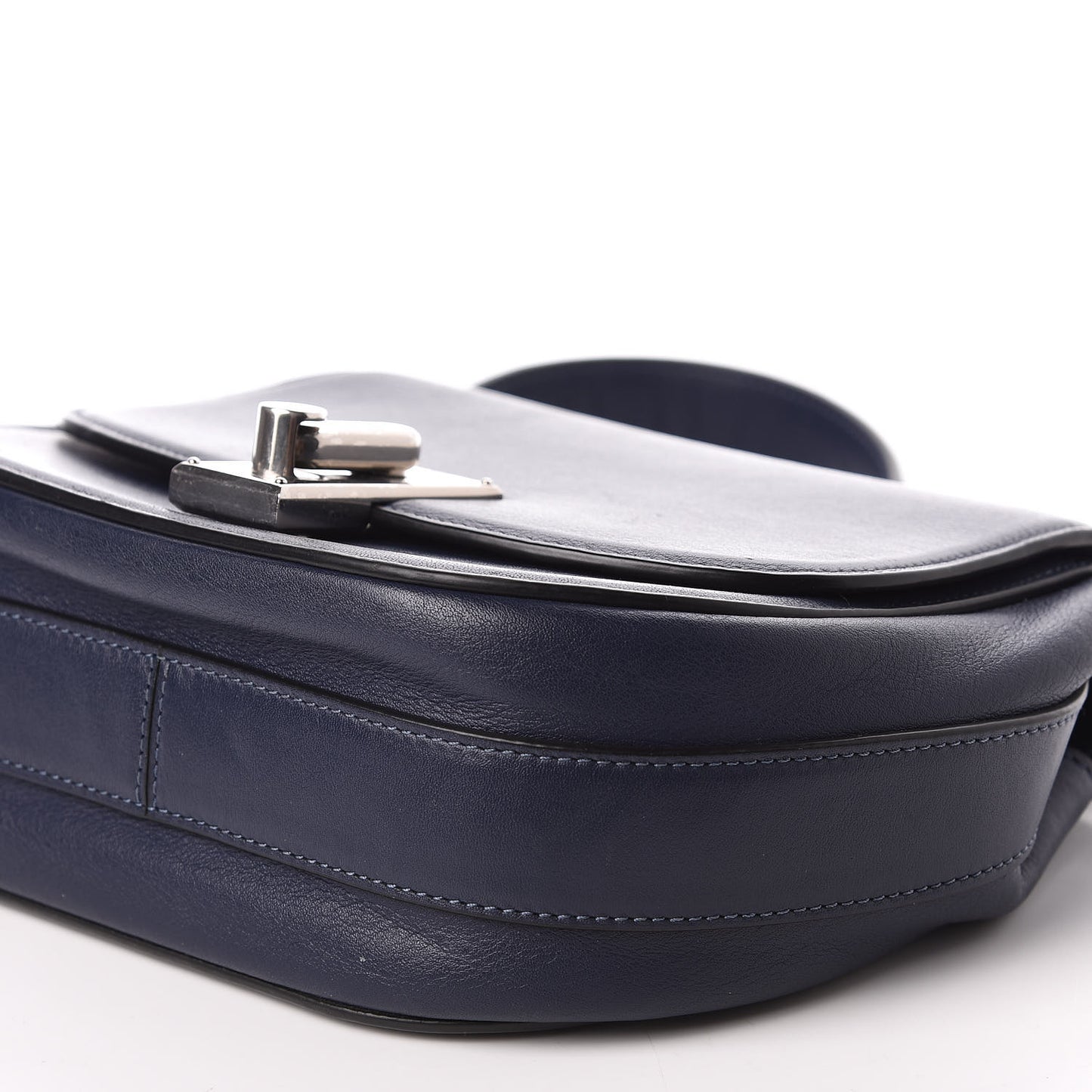 Calfskin West End The Jane Saddle Bag Navy