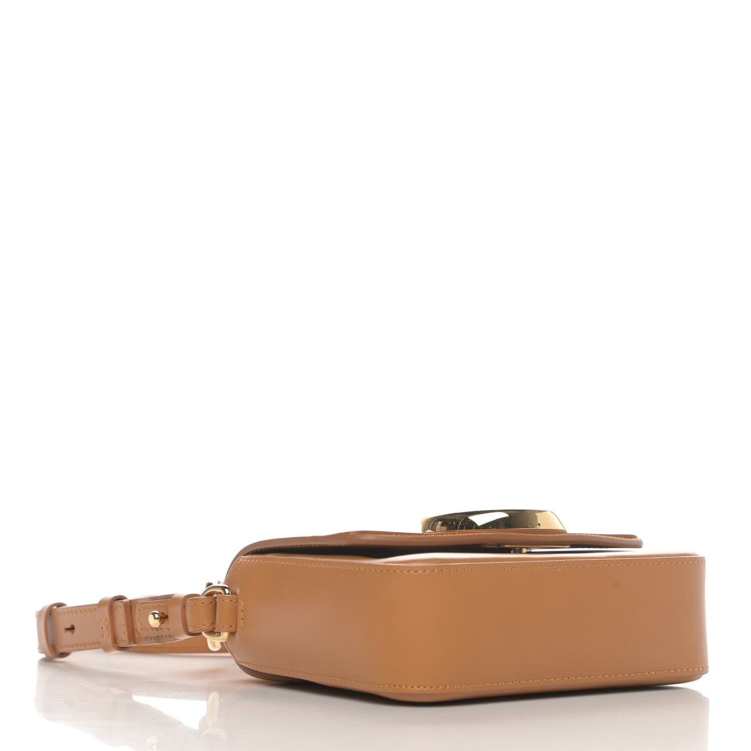 Chloe Shiny Calfskin Suede Mini C Bag Brown 3 of 4