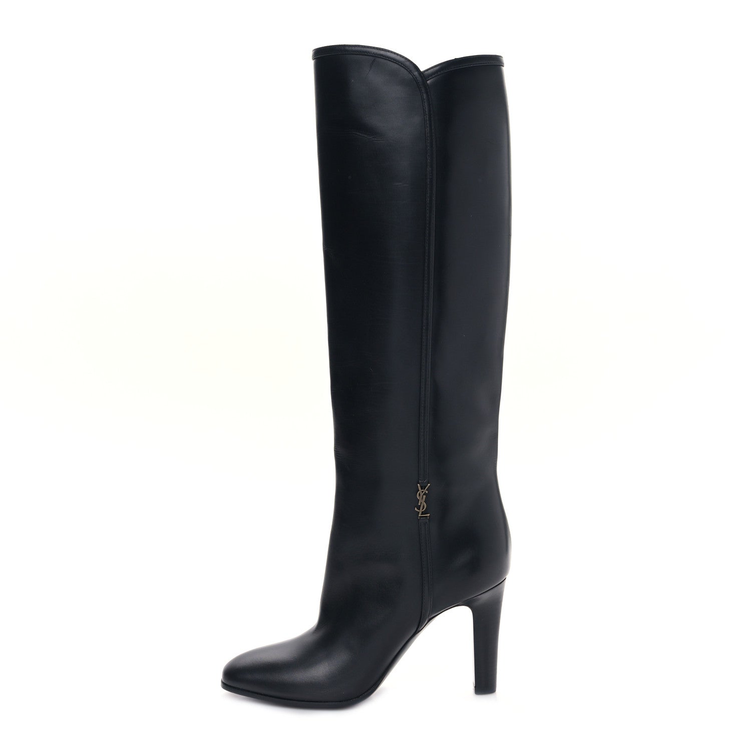 Saint Laurent Jane 90 Knee High Boots 37 Mocaccino 1 of 6