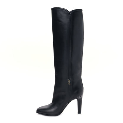 Saint Laurent Jane 90 Knee High Boots 37 Mocaccino 1 of 6
