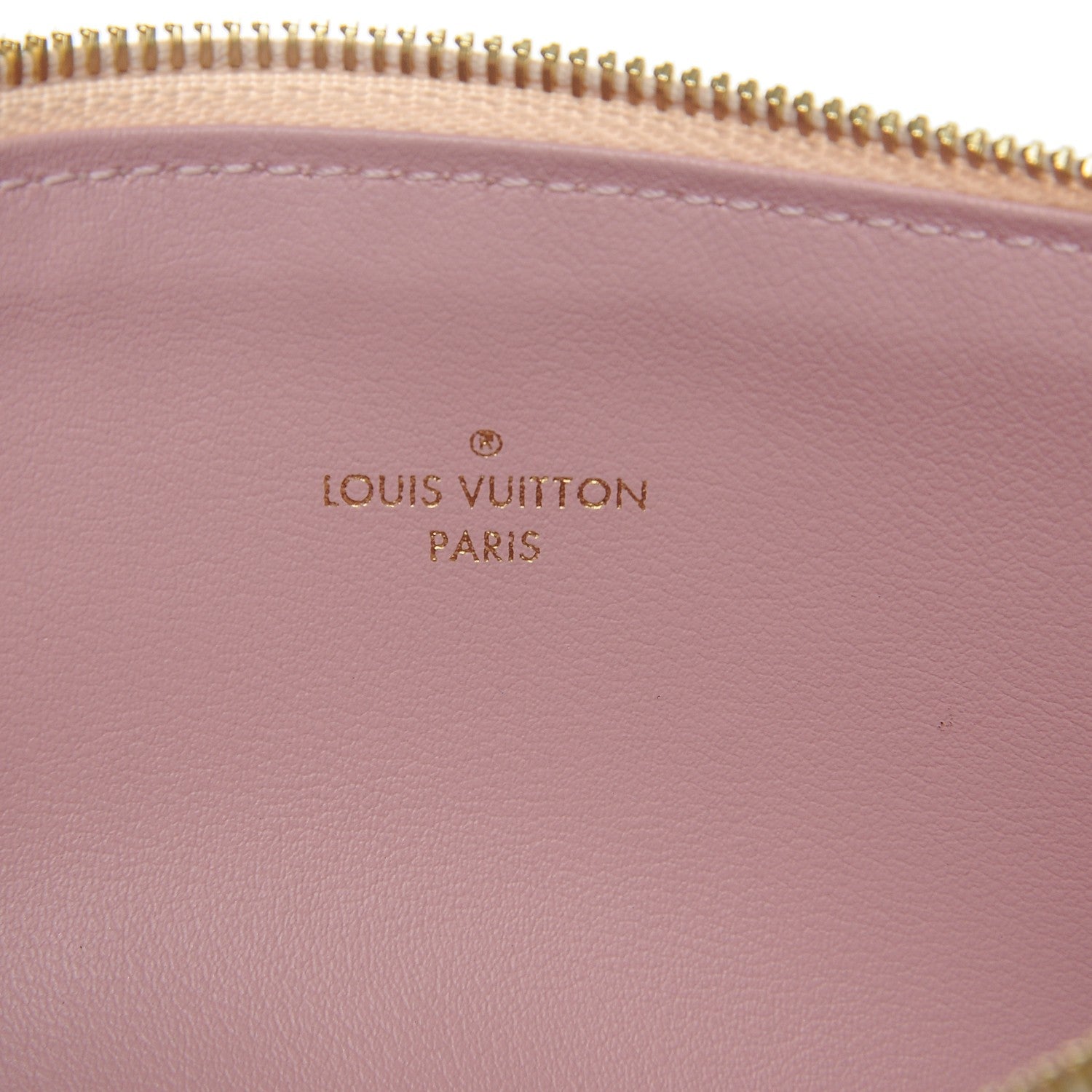 Louis Vuitton Damier Azur Felicie Chain Wallet Zippered Insert Rose Ballerine 6 of 6