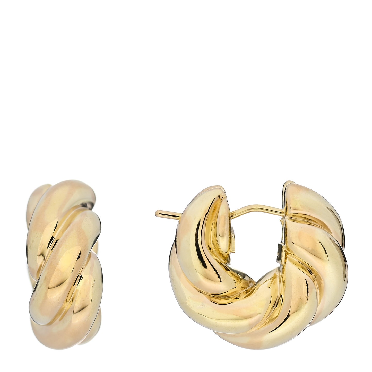 18K Yellow Gold 8mm Cable Classics Hoop Earrings