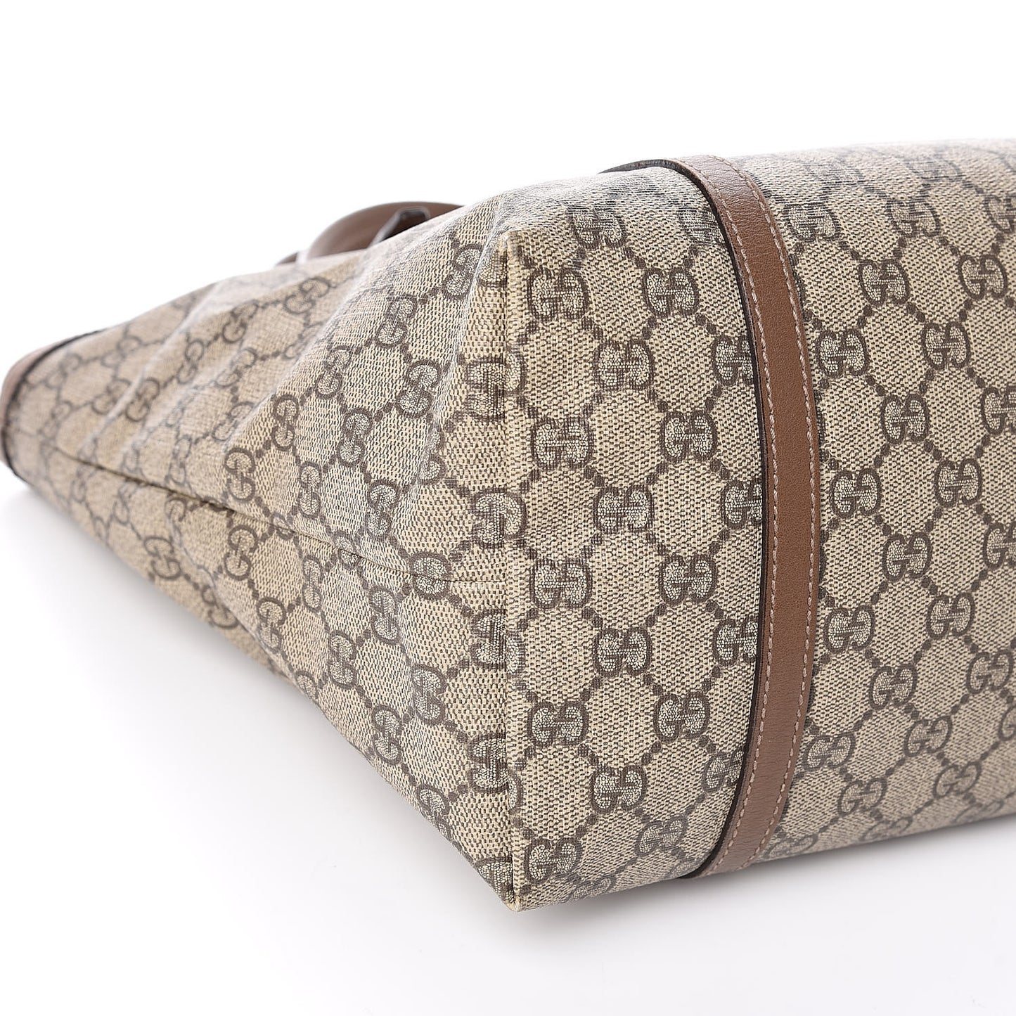 GG Supreme Monogram Medium Nice Tote Brown