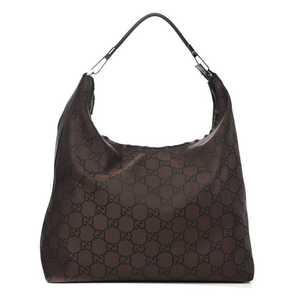 Gucci Nylon Monogram Hobo Dark Brown 1 of 10