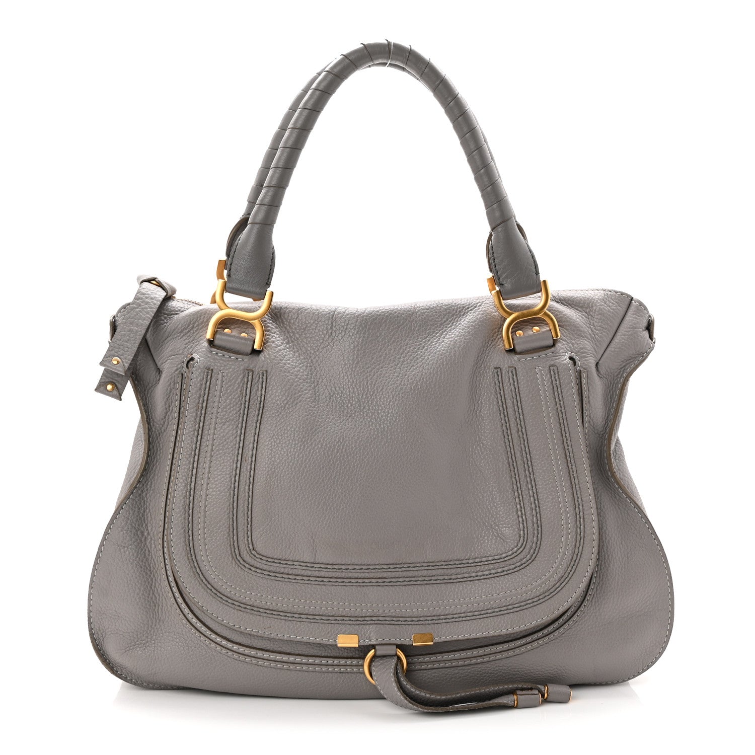 Chloe Calfskin Large Marcie Satchel Cashmere Grey 1 of 10