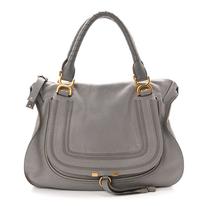 Chloe Calfskin Large Marcie Satchel Cashmere Grey 1 of 10