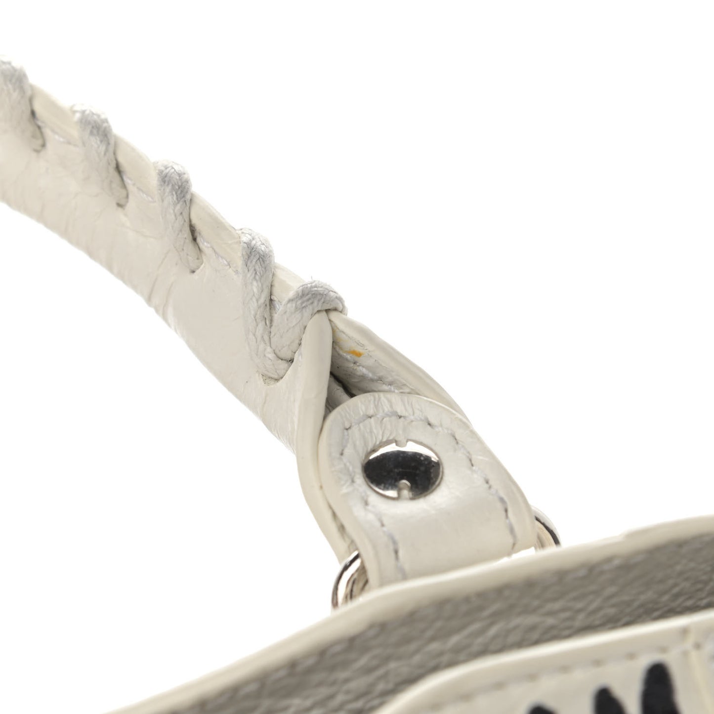 Agneau Arena Graffiti All Over Classic Silver Hardware Mini City White Black