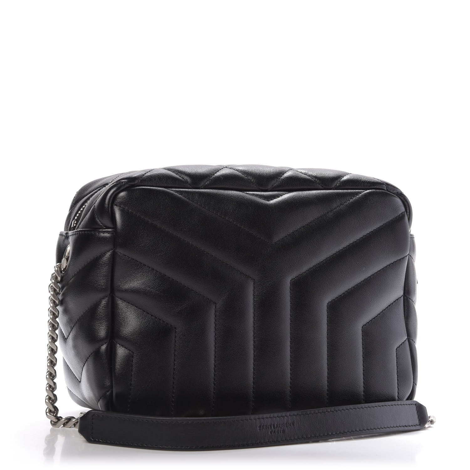 Saint Laurent Calfskin Y Quilted Monogram Small Loulou Bowling Bag Black 3 of 10