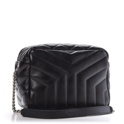 Saint Laurent Calfskin Y Quilted Monogram Small Loulou Bowling Bag Black 3 of 10