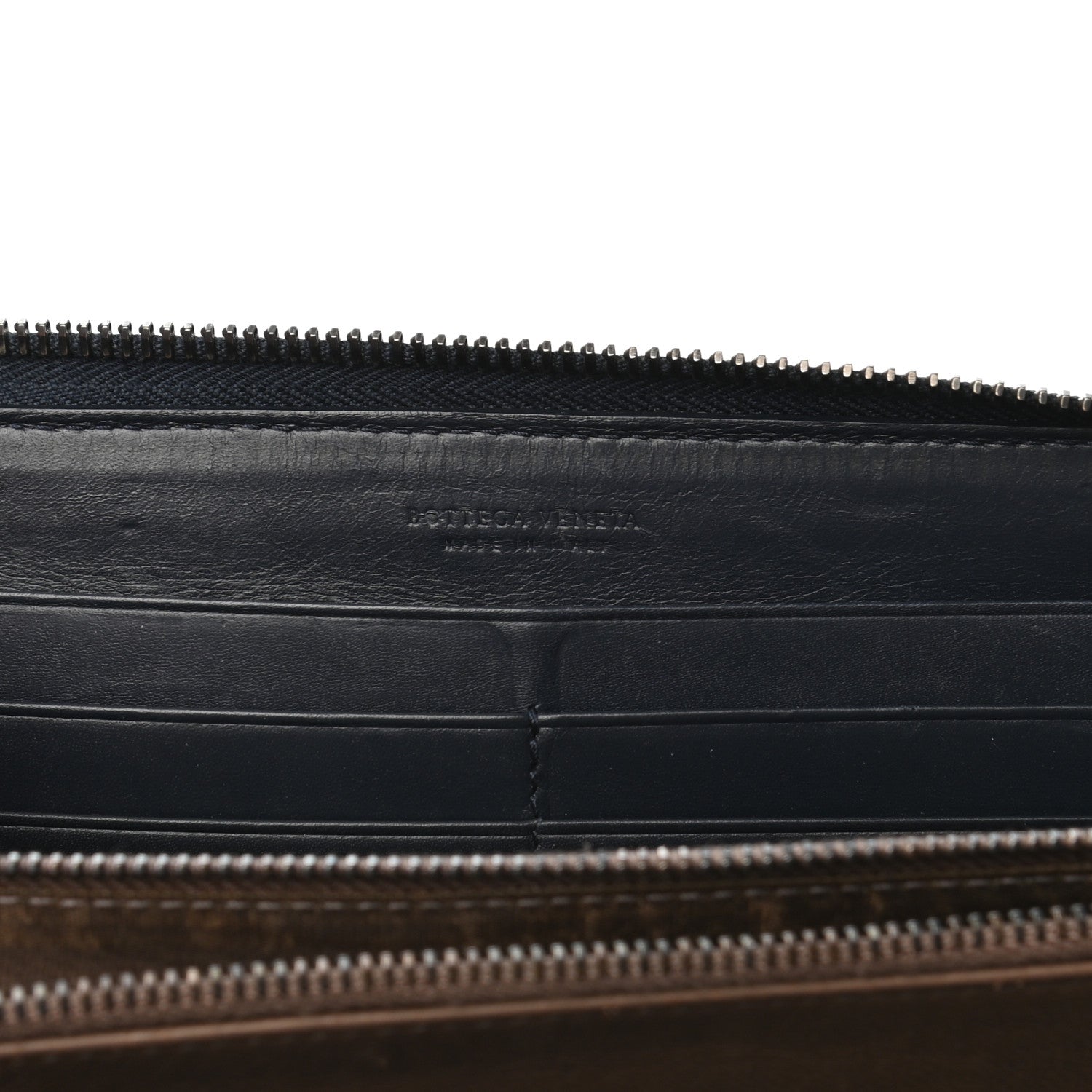 Bottega Veneta Nappa Intrecciato Zip Around Wallet Denim 5 of 7