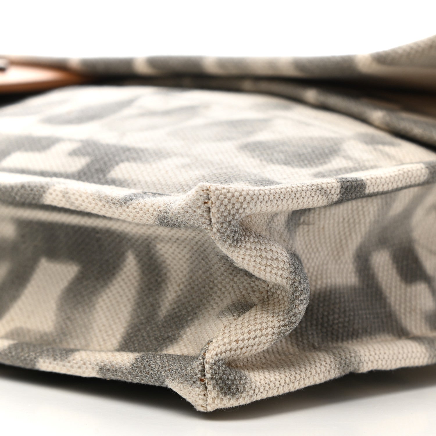 Chanel Canvas Iliad Flap Clutch Beige 9 of 9