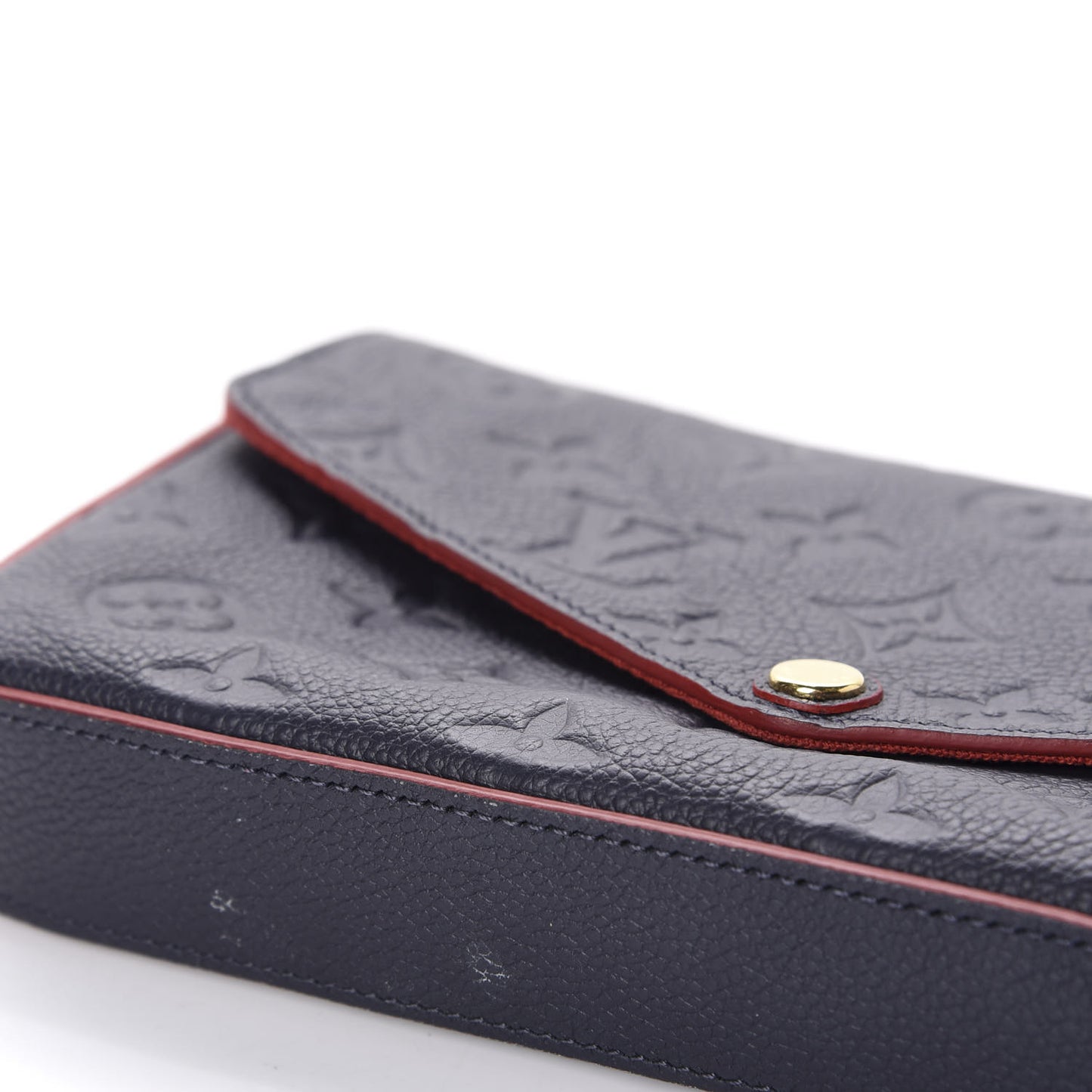 Empreinte Pochette Felicie Chain Wallet Marine Rouge