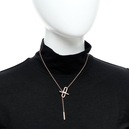 Hermes 18K Rose Gold Diamond PM Ever Chaine D'Ancre Necklace ST 2 of 6