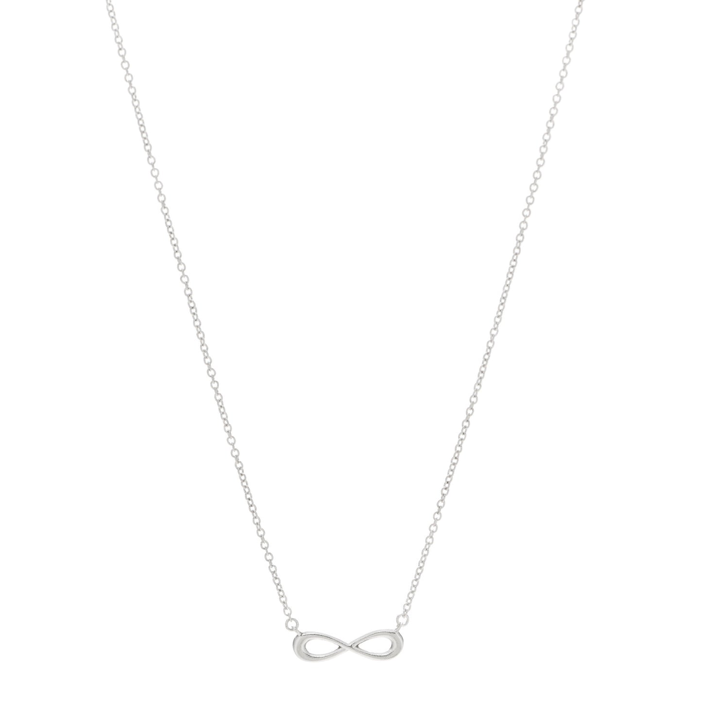 Sterling Silver Mini Infinity Pendant Necklace