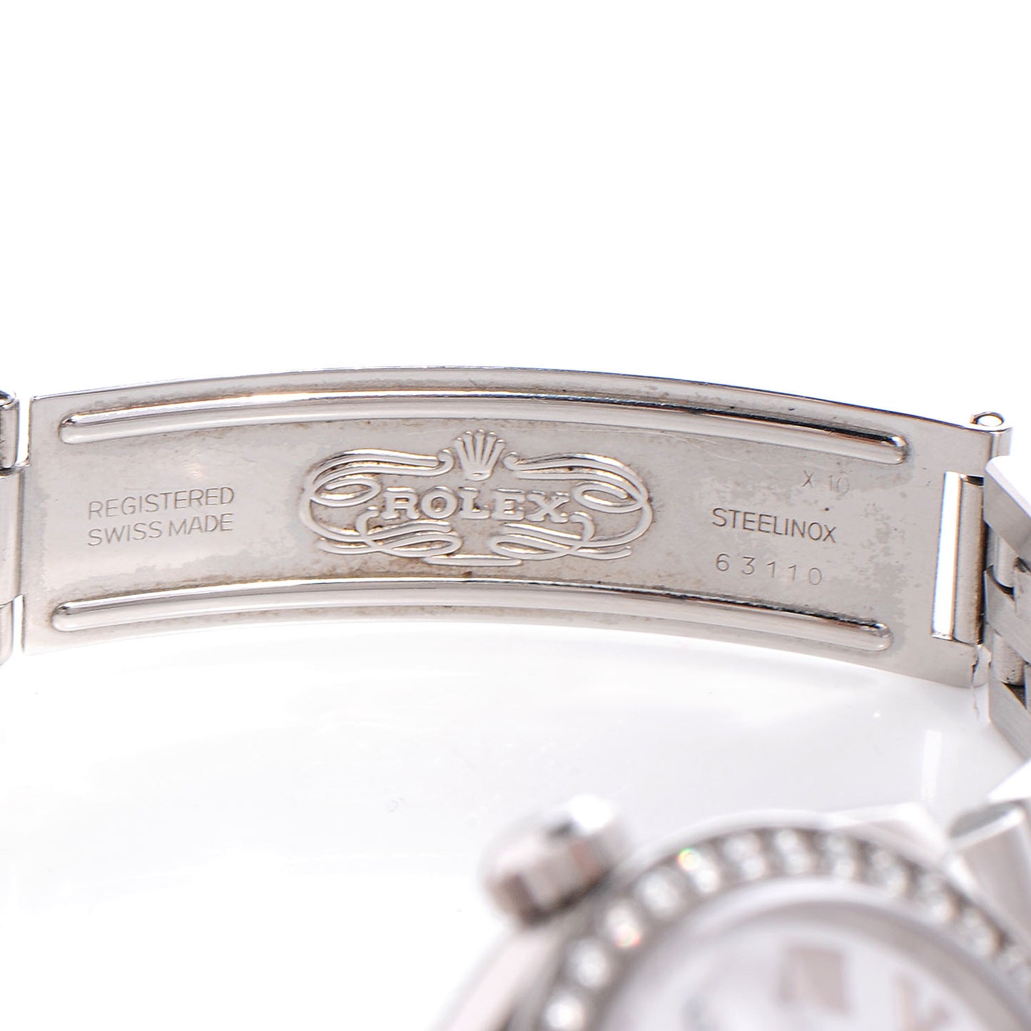 Stainless Steel Diamond 31mm Oyster Perpetual Datejust Watch White Roman 78240