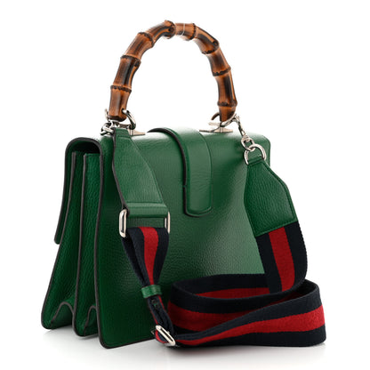 Gucci Dollar Calfskin Crystal Web Medium Dionysus Bamboo Top Handle Bag Emerald 3 of 10