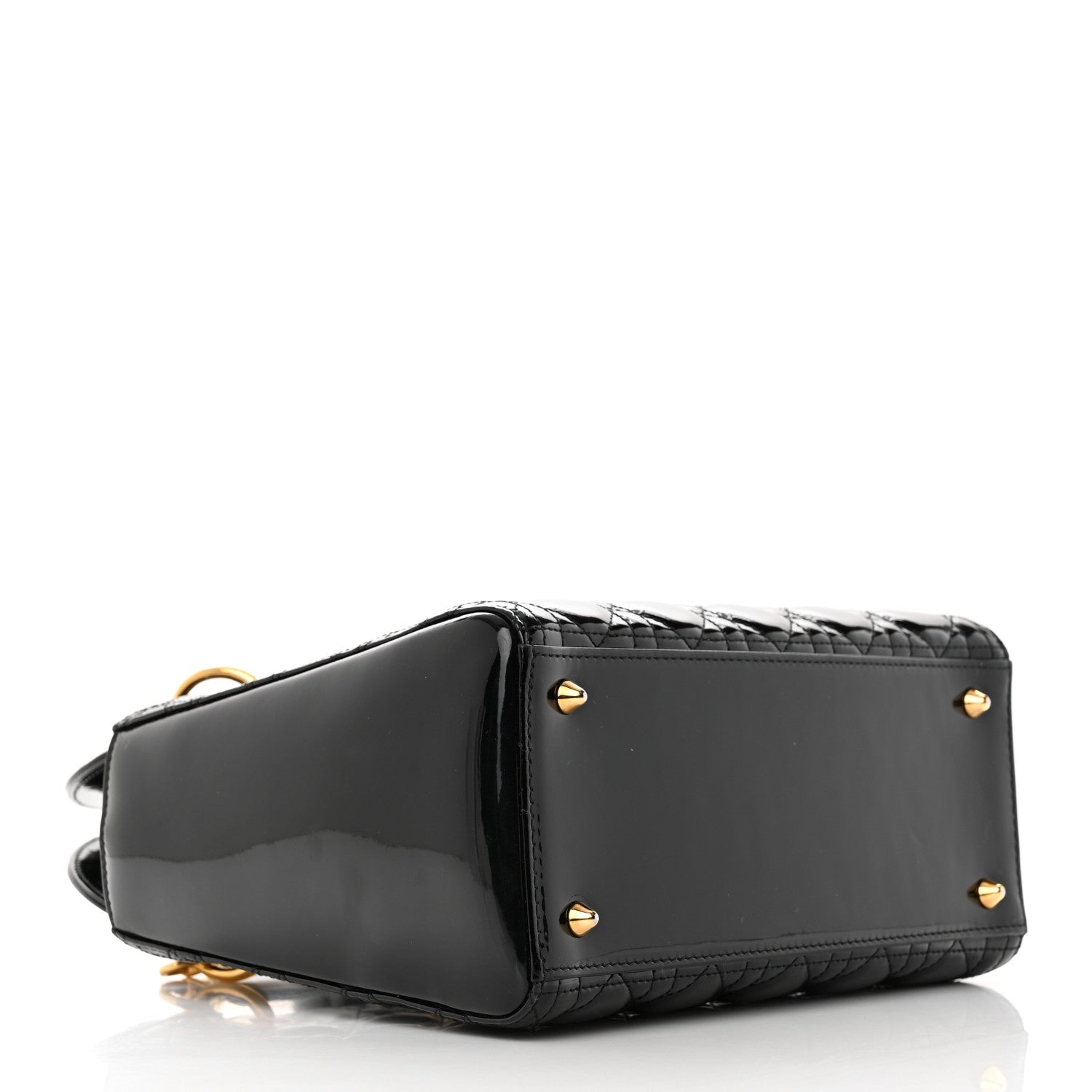 Christian Dior Patent Cannage Medium Lady Dior Black 4 of 12