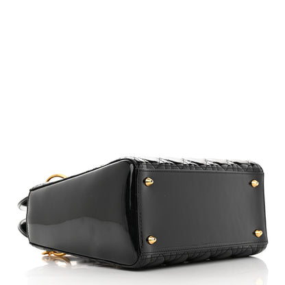 Christian Dior Patent Cannage Medium Lady Dior Black 4 of 12