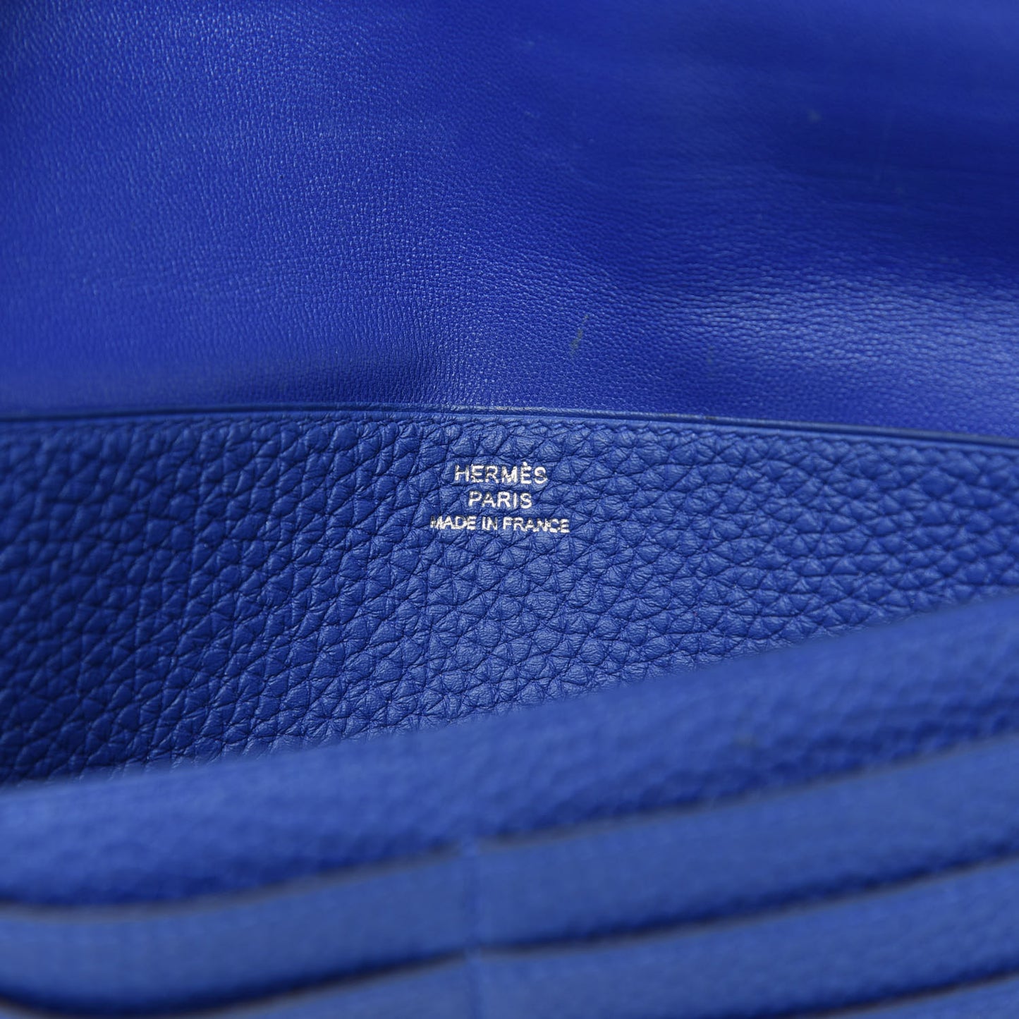 Togo Dogon Recto Verso Wallet Bleu Electrique