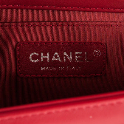 Chanel Calfskin Quilted Medium Boy Flap Red 6 of 7